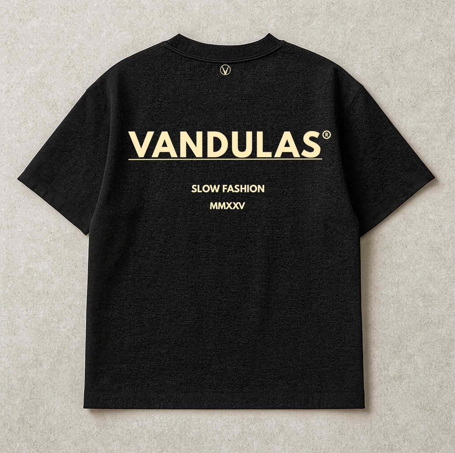 Vandulas Core Logo Tee – Black/Cream