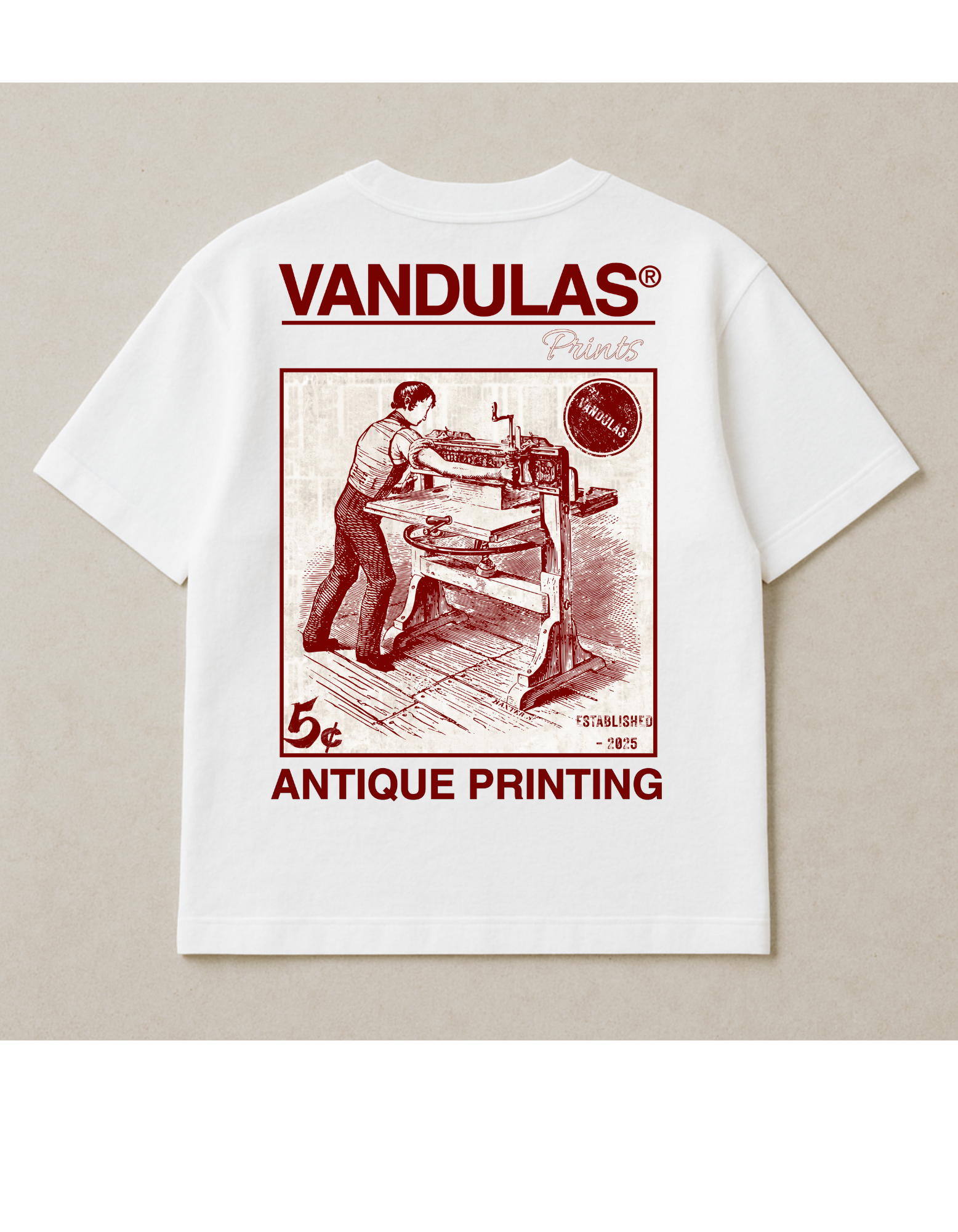 Vandulas® Antique Print Garment