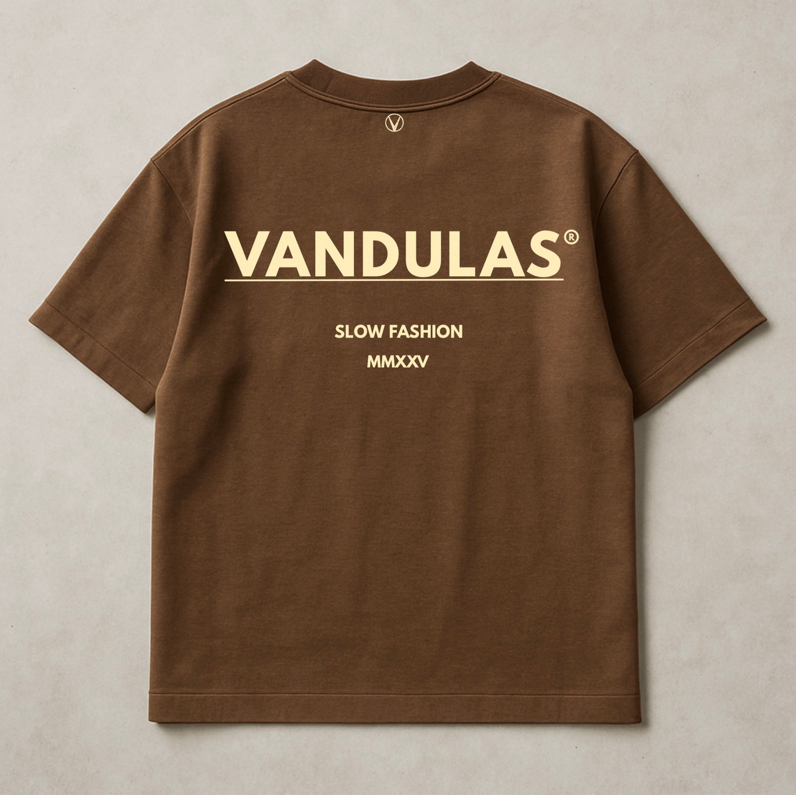 Vandulas Core Logo Tee – Brown/Cream
