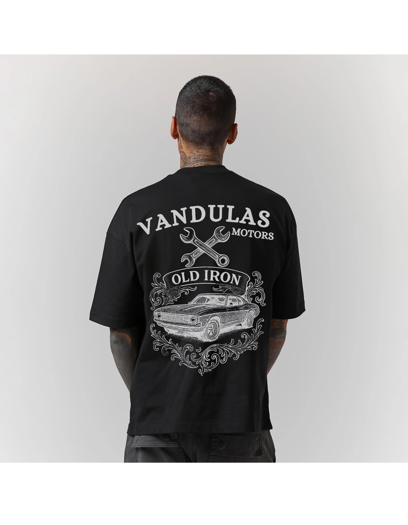 Vandulas® Old Iron Mechanic Tee – Black