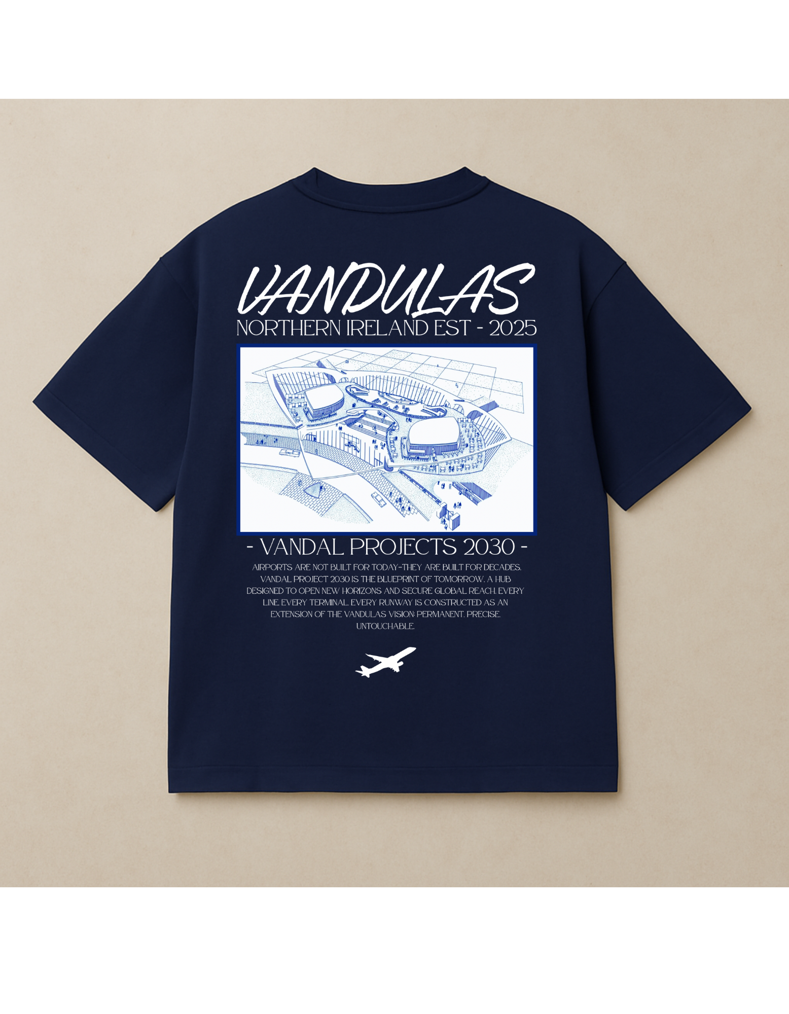 Vandulas “Vandal Projects 2030” Tee – Navy