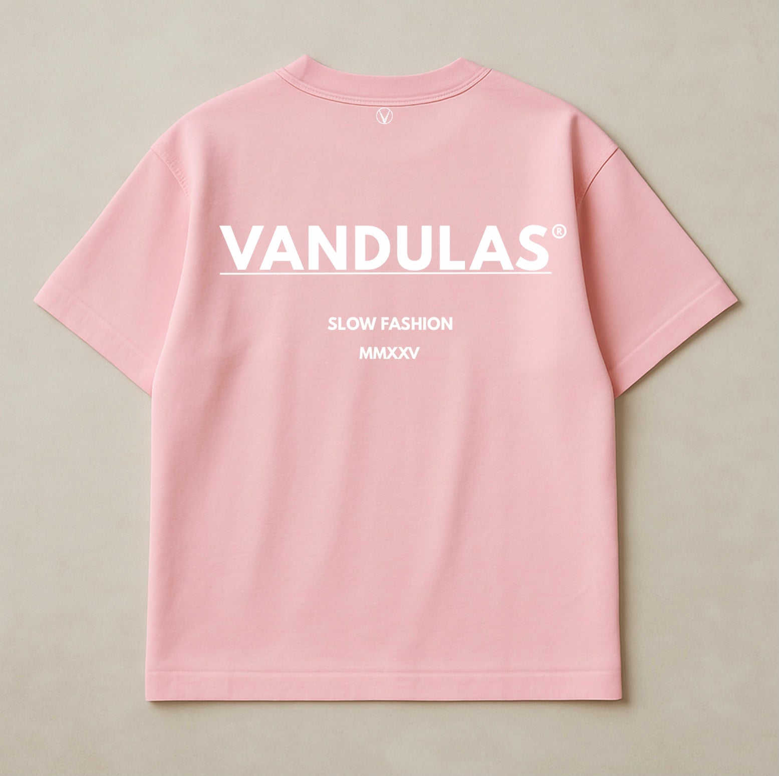 Vandulas Core Logo Tee – Pink/White