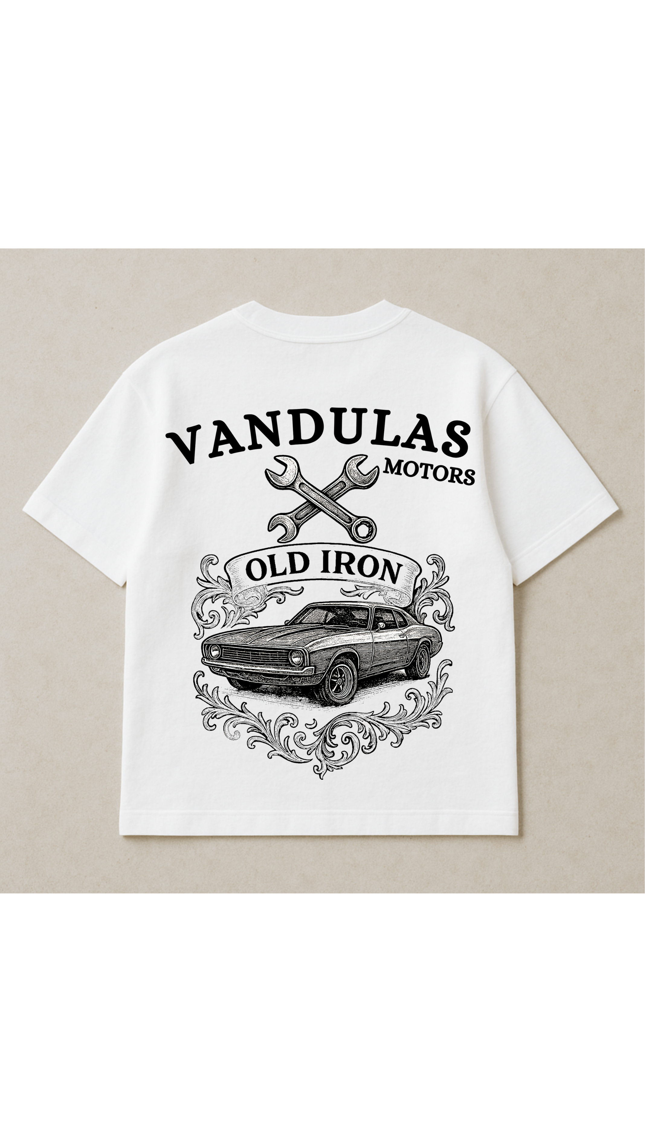 Vandulas® Old Iron Mechanic Tee – White