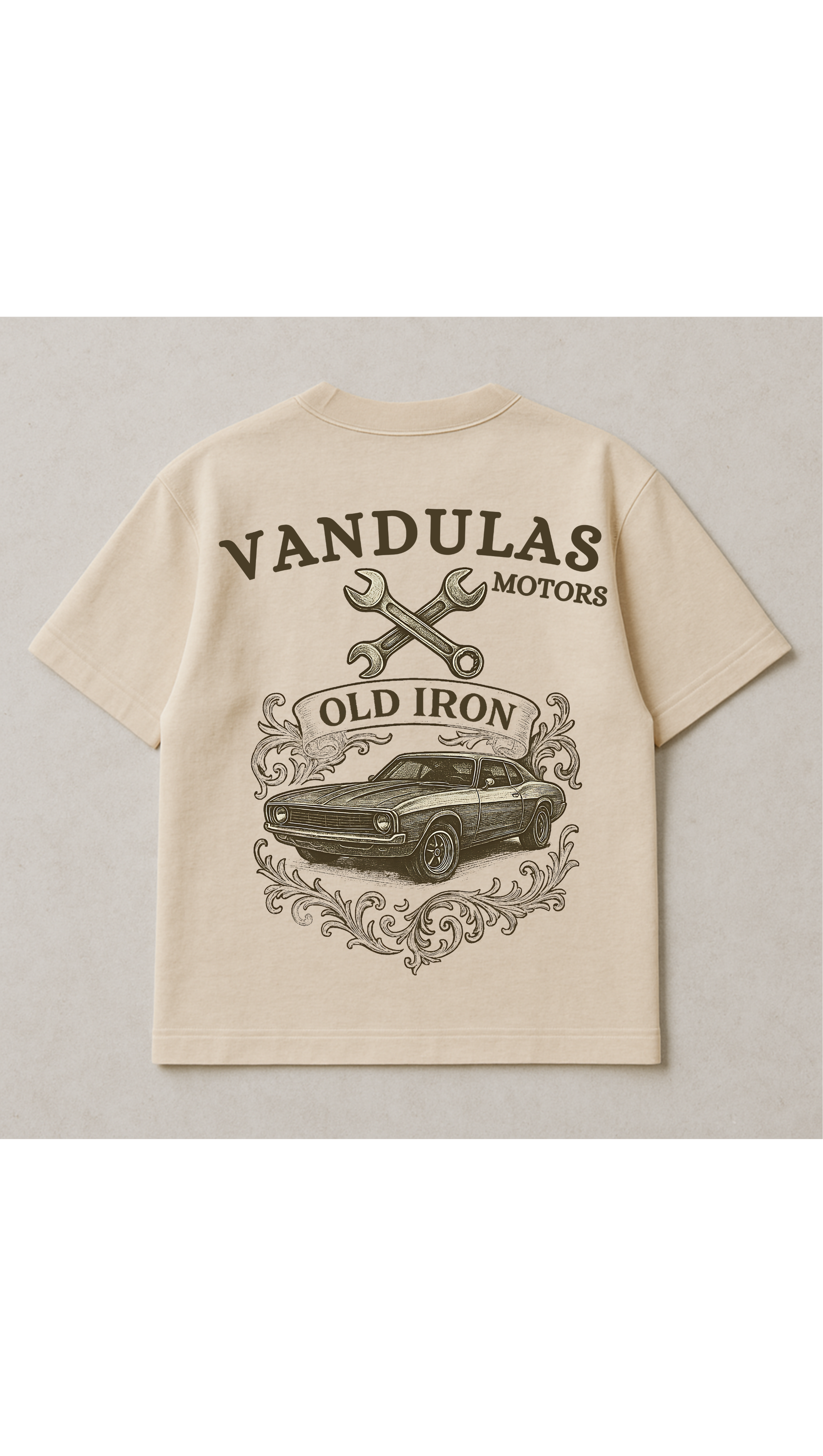 Vandulas® Old Iron Mechanic Tee – Bone