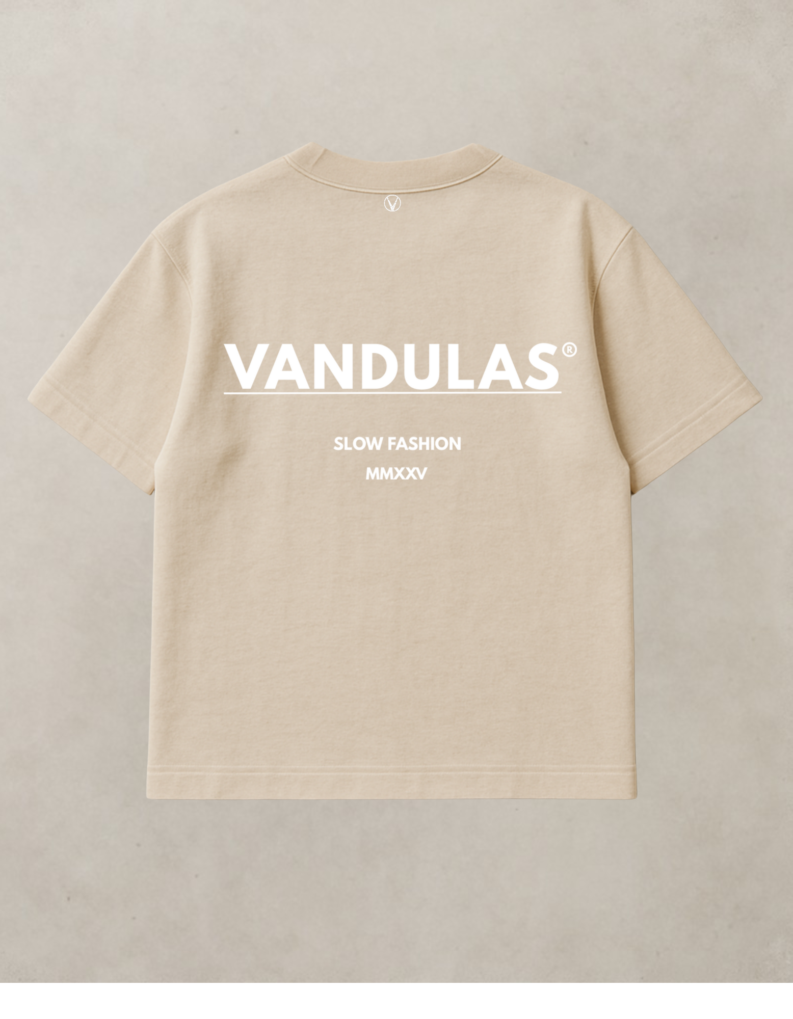 Vandulas Core Logo Tee – Bone/White