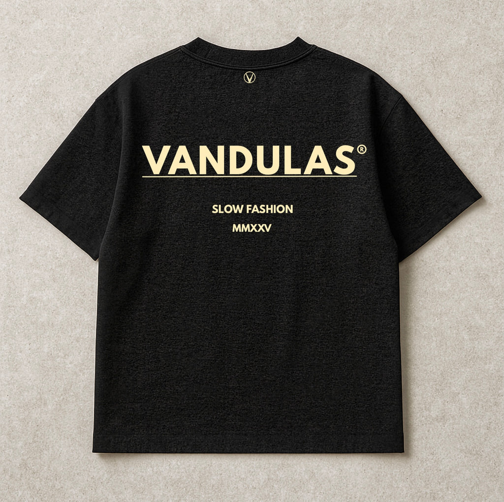 Vandulas Core Logo Tee – Black/Cream