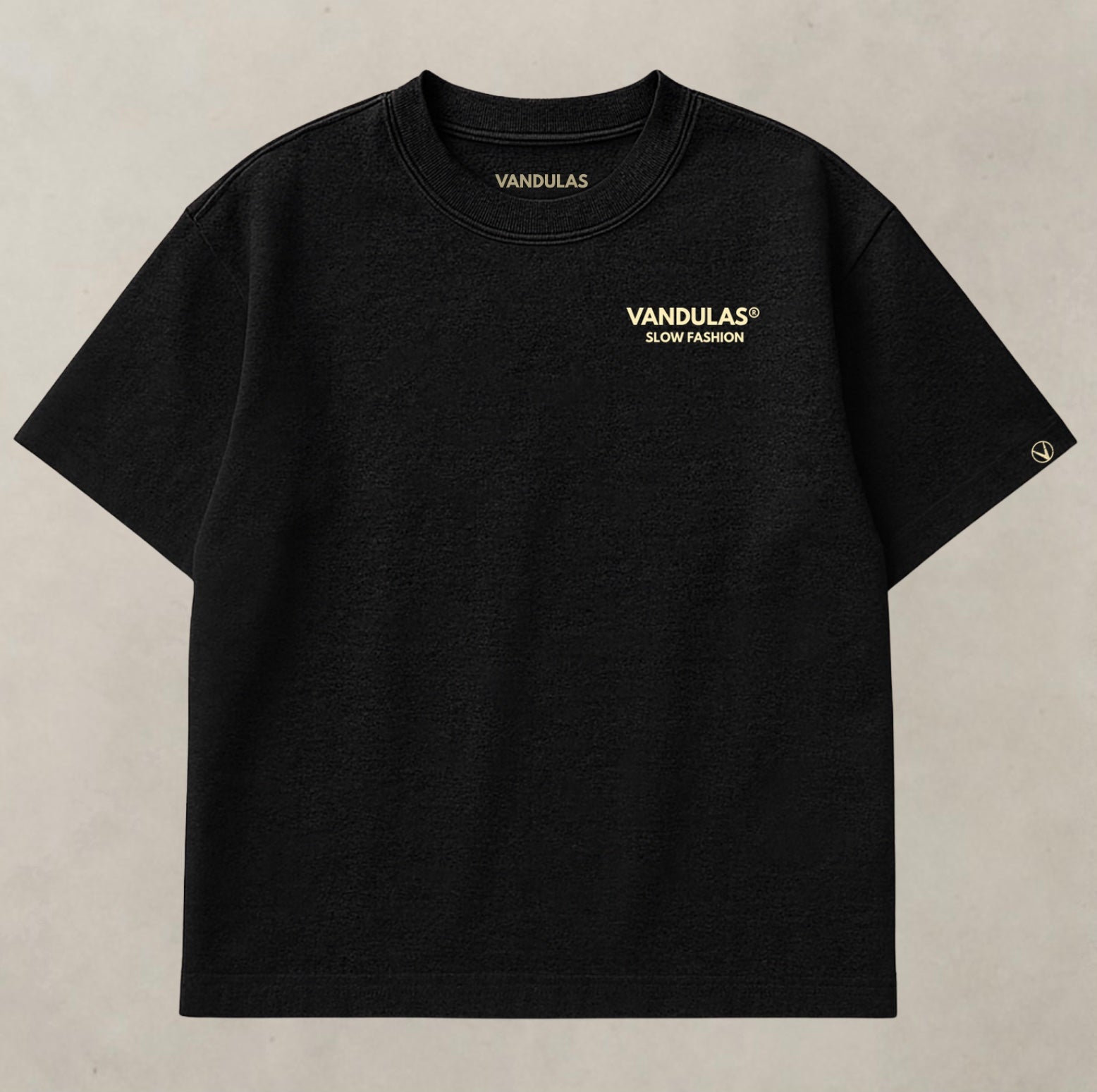 Vandulas Core Logo Tee – Black/Cream