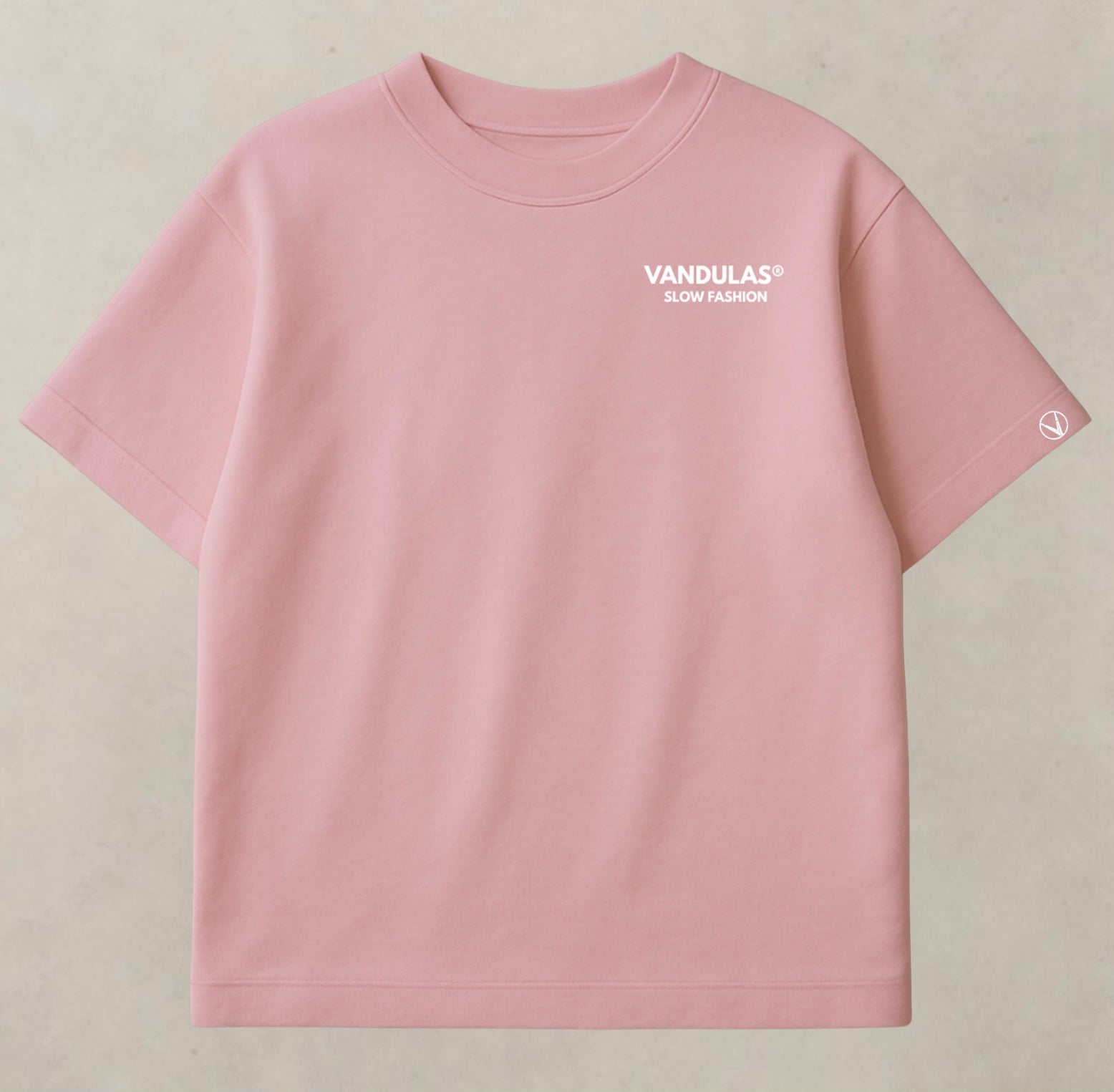 Vandulas Core Logo Tee – Pink/White