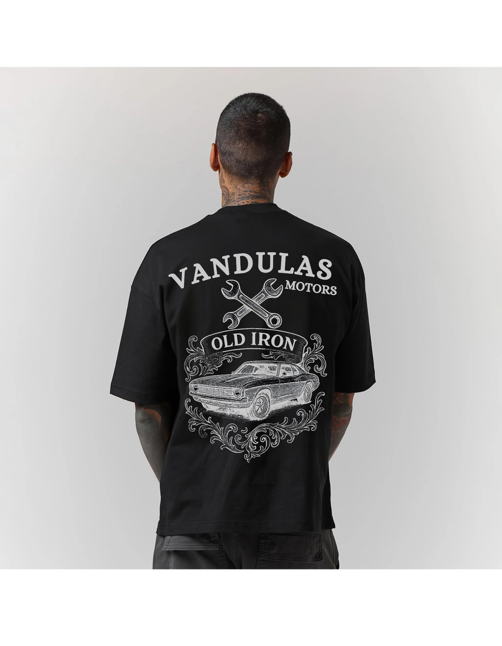 Vandulas® Old Iron Mechanic Tee – Black