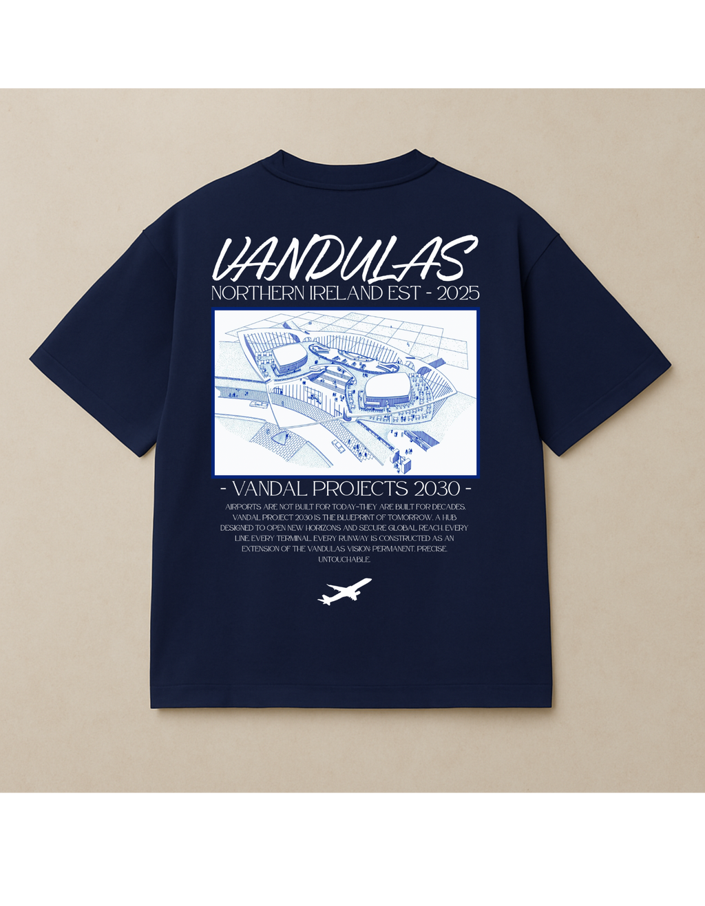 Vandulas “Vandal Projects 2030” Tee – Navy