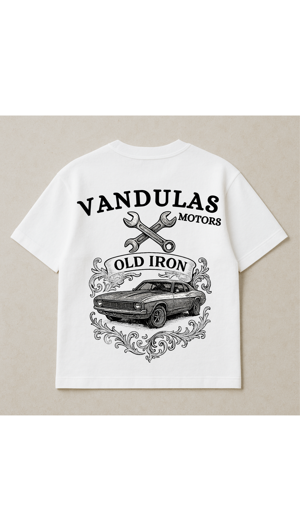 Vandulas® Old Iron Mechanic Tee – White