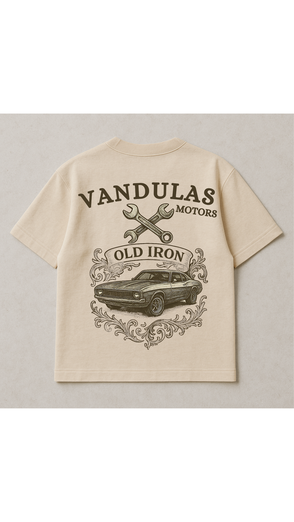 Vandulas® Old Iron Mechanic Tee – Bone