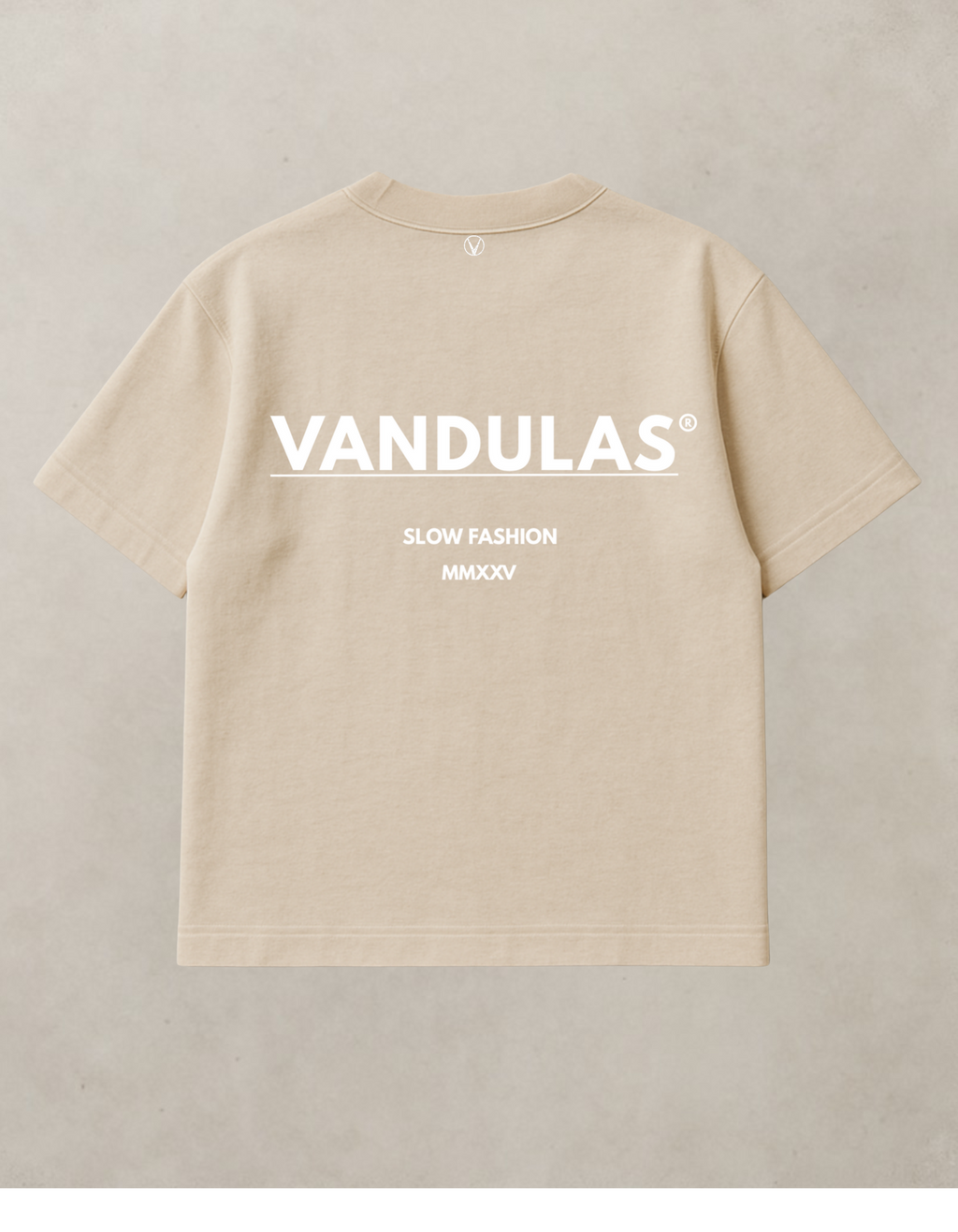 Vandulas Core Logo Tee – Bone/White